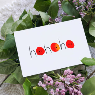 Cartão Postal De Festividades Feliz Natal Vermelho e Preto, pintado à mão