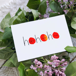 Cartão Postal De Festividades Feliz Natal Vermelho e Preto, pintado à mão