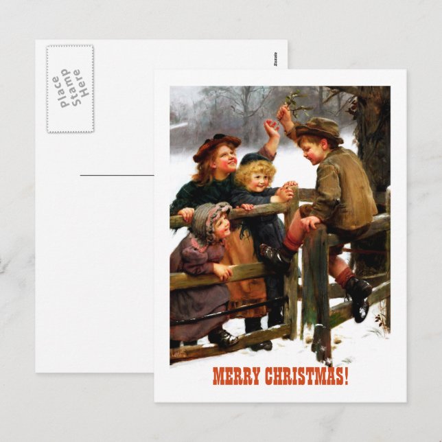 Cartão Postal De Festividades Feliz Natal.Vintage Art (Frente/Verso)