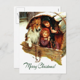 Cartão Postal De Festividades Feliz Natal. Vintage Art