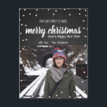 Cartão Postal De Festividades Feliz Natal Vintage Chalkboard | Foto<br><div class="desc">Feliz Natal Vintage Chalkboard | Foto</div>