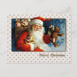 Cartão Postal De Festividades Feliz Natal. Vintage Santa Claus