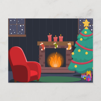 Cartão Postal De Festividades feliz navidad