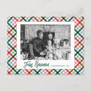 Cartão Postal De Festividades Feliz Navidad Postcard de Natal Moderna