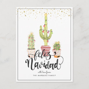 Cartão Postal De Festividades Feliz Navidad   Saudação de Natal em Espanhol