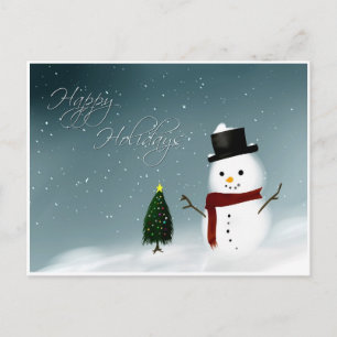 Cartão Postal De Festividades Feliz Neve Feriado