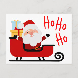 Cartão Postal De Festividades Feliz Papai Noel Risonho Cartão de Natal