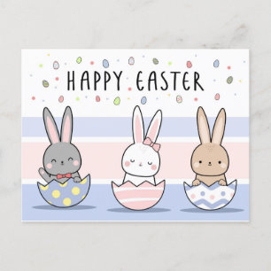 Cartão Postal De Festividades Feliz Páscoa 