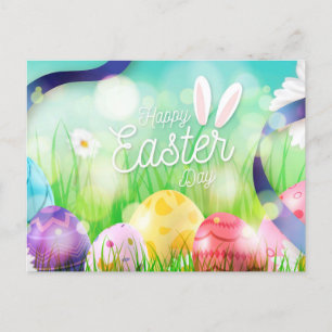 Cartão Postal De Festividades Feliz Páscoa 