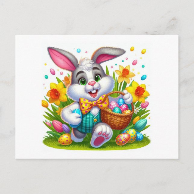 Cartão Postal De Festividades Feliz Páscoa   (Frente)
