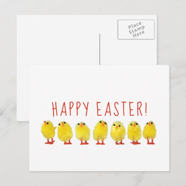 Cartão Postal De Festividades Feliz Páscoa (Frente/Verso)