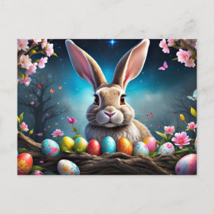 Cartão Postal De Festividades Feliz Páscoa Coelhinho