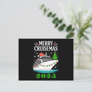 Cartão Postal De Festividades Feliz Personalizada Cruisemas Cruise Ship Family