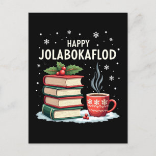 Cartão Postal De Festividades Feliz presente de celebração da família Jolabokafl