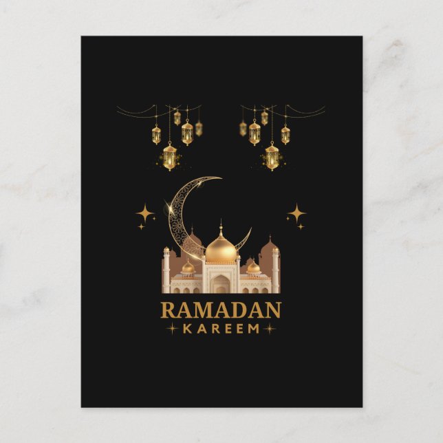 Cartão Postal De Festividades Feliz Ramadan Kareem - Saudações Eid Mubarak (Frente)