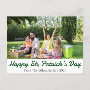 Cartão Postal De Festividades Feliz Rua. Dia de Patrick Shamrocks Família 1 foto