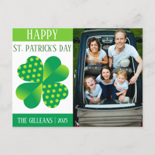 Cartão Postal De Festividades Feliz Rua. Dia de Patrick Shamrocks Família 1 foto
