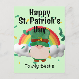 Cartão Postal De Festividades Feliz Rua. Dia de Patrick. Simples Shamrocks Sortu