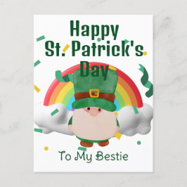 Cartão Postal De Festividades Feliz Rua. Dia de Patrick. Simples Shamrocks Sortu