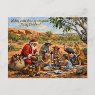 CARTÃO POSTAL DE FESTIVIDADES ~ FELIZ SAUDAÇÃO DE NATAL AUSTRALIANA ~ 