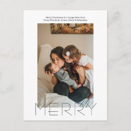 Cartão Postal De Festividades Feliz Simples Elegante Personalizado Natal