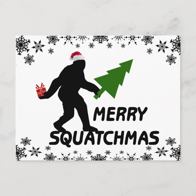 Cartão Postal De Festividades Feliz Squatchmas (Frente)