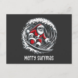 Cartão Postal De Festividades Feliz Surfmas