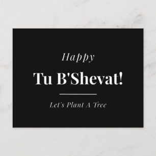 Cartão Postal De Festividades Feliz Tu B'Shevat Vamos Plantar Uma Árvore