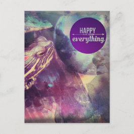 Cartão Postal De Festividades Feliz Tudo, Murtle, Felicidade da Tartaruga