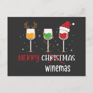 Cartão Postal De Festividades Feliz Winemas