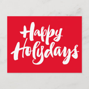 Cartão Postal De Festividades Felizes Dias Sagrados, Palavras de Natal Feliz - V