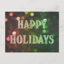 Cartão Postal De Festividades Felizes Feriados, Vermelho e Verde