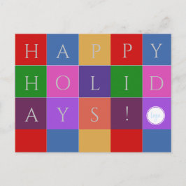 CARTÃO POSTAL DE FESTIVIDADES FELIZMENTE O LOGOTIPO DE NEGÓCIOS GEOMÉTRICOS COLO