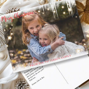 Cartão Postal De Festividades Felry Christmas Sternchen Kundenspezifische Foto