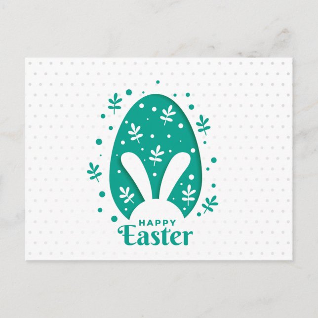 Cartão Postal De Festividades Felz pascoa (Frente)