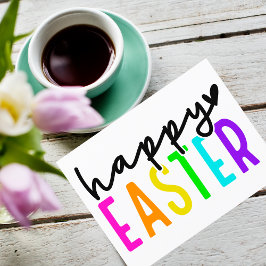 Cartão Postal De Festividades Felz pascoa