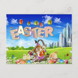 Cartão Postal De Festividades Felz pascoa