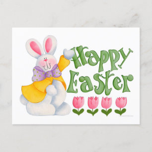 Cartão Postal De Festividades felz pascoa Bunny