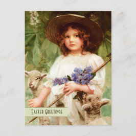 Cartão Postal De Festividades Felz pascoa. Cartão-postal de arte