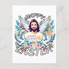 Cartão Postal De Festividades Felz pascoa com Jesus