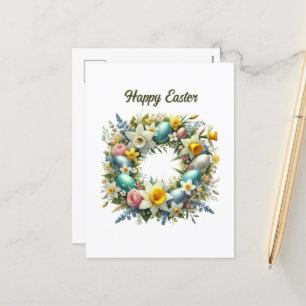 Cartão Postal De Festividades Felz pascoa cortante