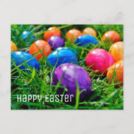 Cartão Postal De Festividades Felz pascoa - Ovos Coloridos no Cartão-postal de G