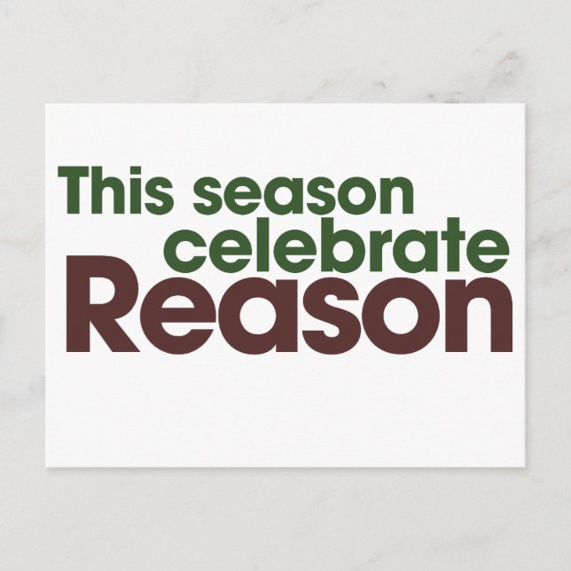 Cartão Postal De Festividades Feriado ateu (Frente)