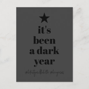 Cartão Postal De Festividades Feriado da Árvore de Natal Preta do Humor 2020