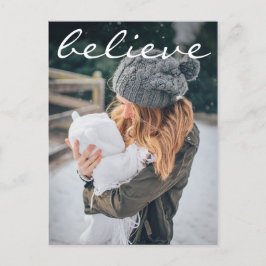 Cartão Postal De Festividades Feriado da Tipografia do Crente Branco Moderno