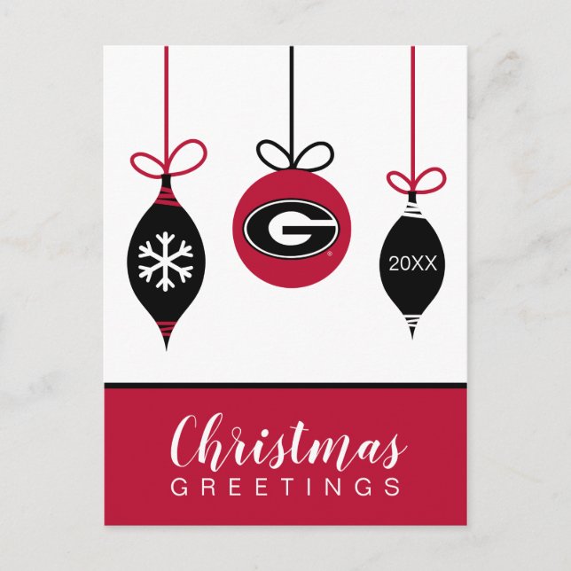 Cartão Postal De Festividades Feriado da universidade da geórgia | (Frente)