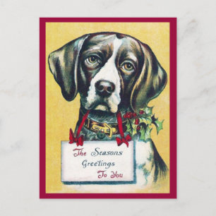 Cartão Postal De Festividades Feriado da Vintagem do Cão