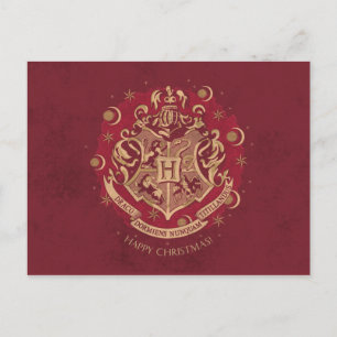 Cartão Postal De Festividades Feriado de Festa de Peste Vermelha HOGWARTS™