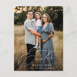 Cartão Postal De Festividades Feriado de Fotografias das Bênçãos de Páscoa Elega