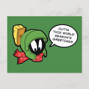 Cartão Postal De Festividades Feriado de Marvin MARTIAN™ "Fora deste Mundo"